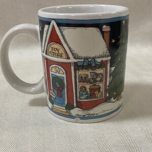Vintage Susan Winget Holiday toys Christmas Mug toy store